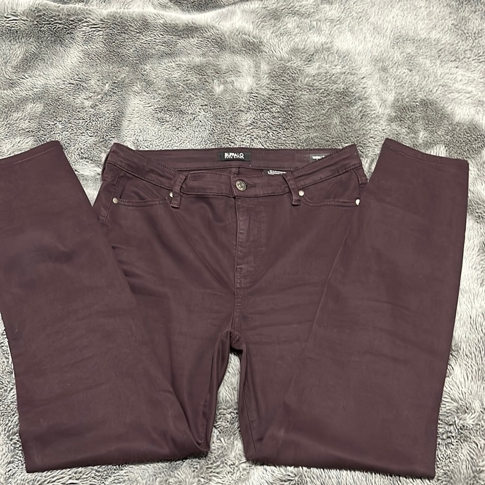 Deep purple high rise soft stretch skinny pants
